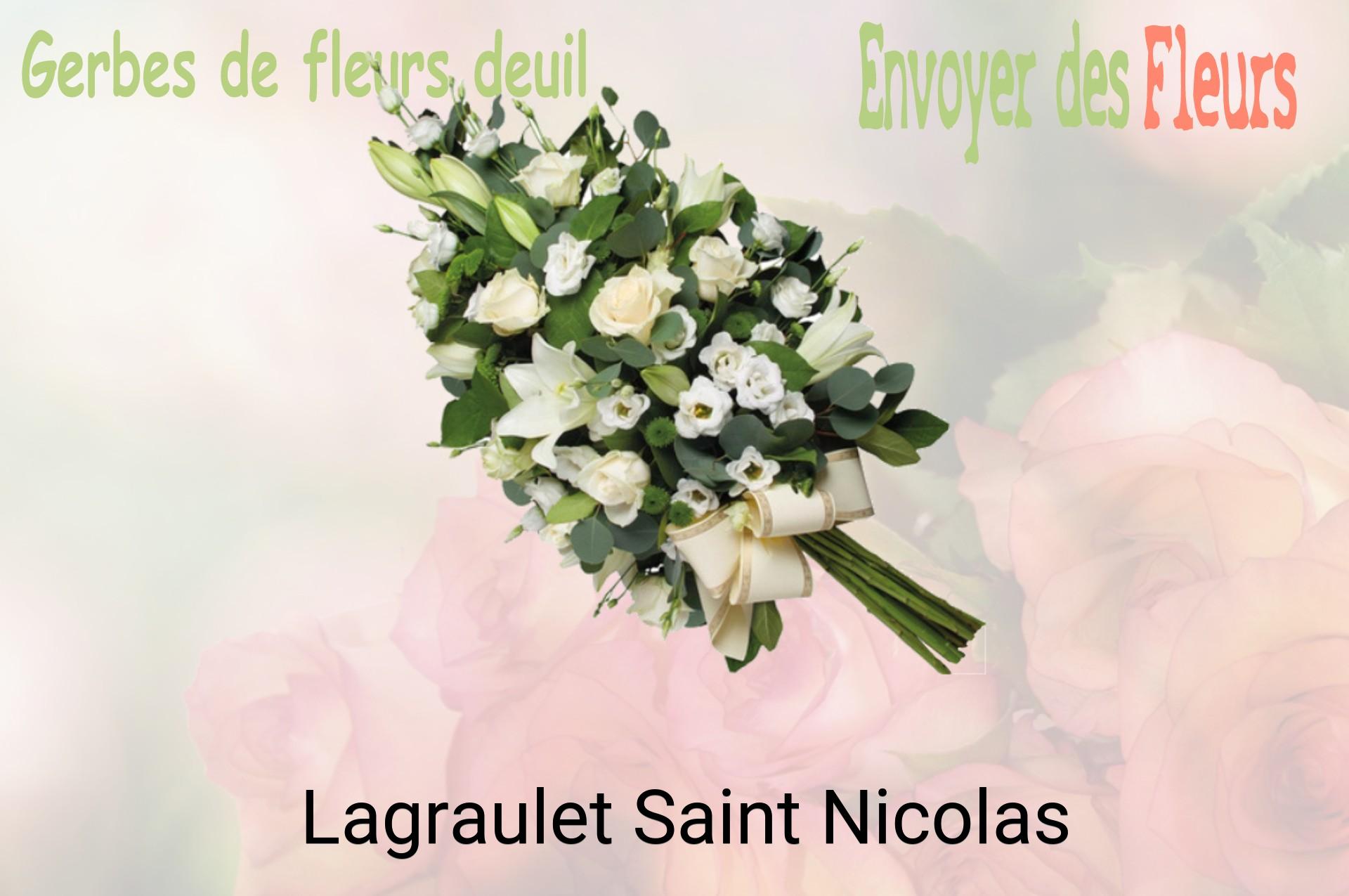 Gerbe de fleurs de deuil livrée à Lagraulet-Saint-Nicolas